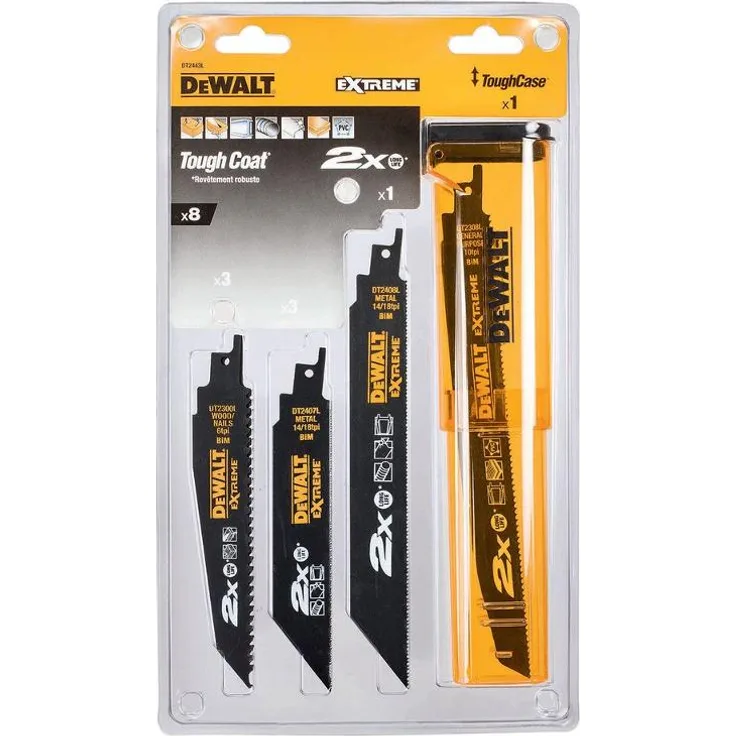 DeWalt DT2443L-QZ Saebelsaegeblatt-Set 8-tlg.