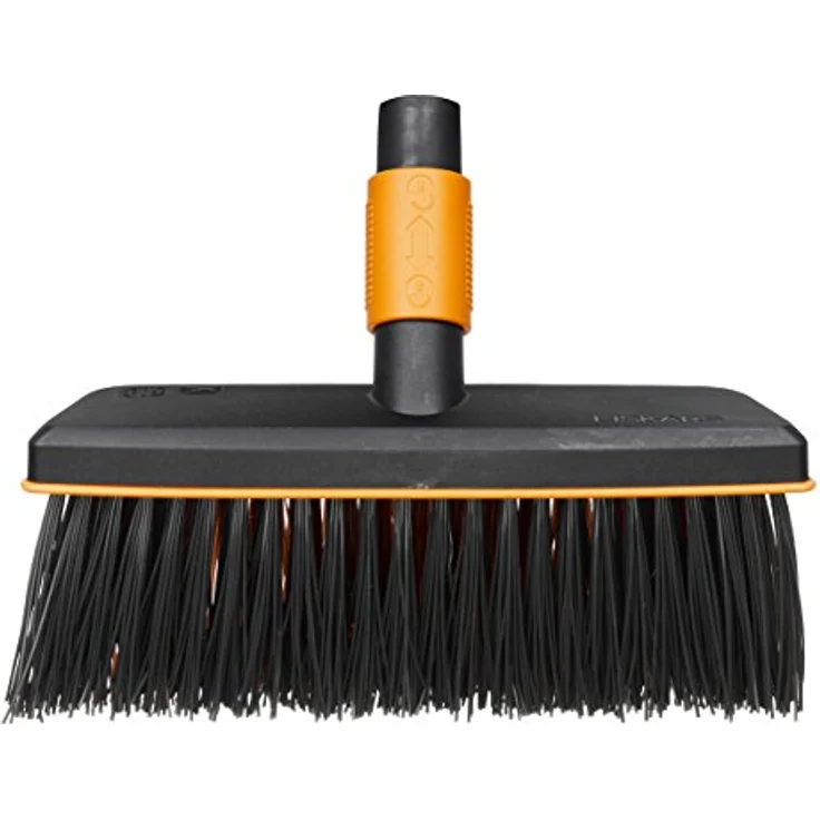 Fiskars Allzweckbesen, Besenkopf, Breite: 26 cm, Kunststoff-Borsten, Schwarz-Orange, QuikFit, 1001417 – Bild 1