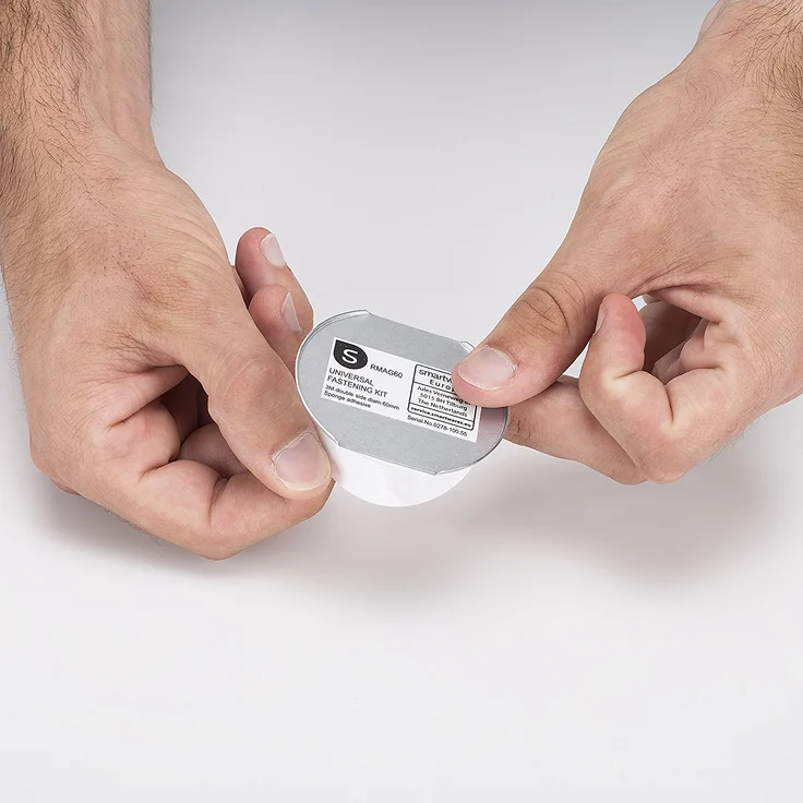 Smartwares RMAG60 Magnetbefestigungsset für Rauchmelder, 6cm Durchmesser, Silber, 6 cm – Bild 4