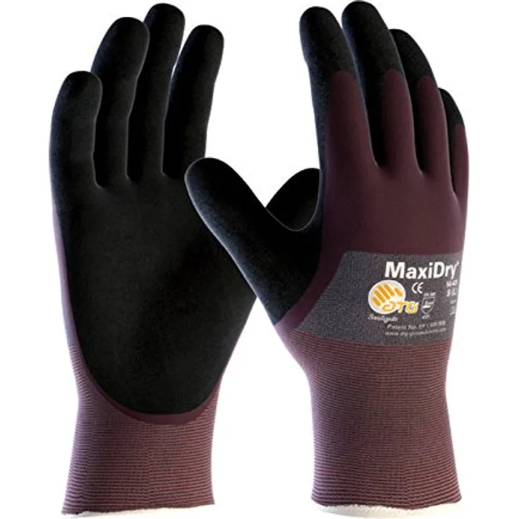 ATG atgmdry56–425–10 verschiedenen Liquid Proof Nitril Foam Palm beschichtet Grip Handschuh