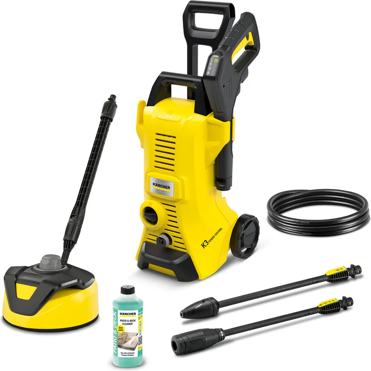 Kärcher K 3 Power Control Home T 5 1.676-106.0 Hochdruckreiniger 380 l/h 4,8 kg 1600 W 120 bar m²/h 40 °C Schlauch 7 m Flächenreiniger T 5, Reinigungsmittel Patio & Deck 0,5 l