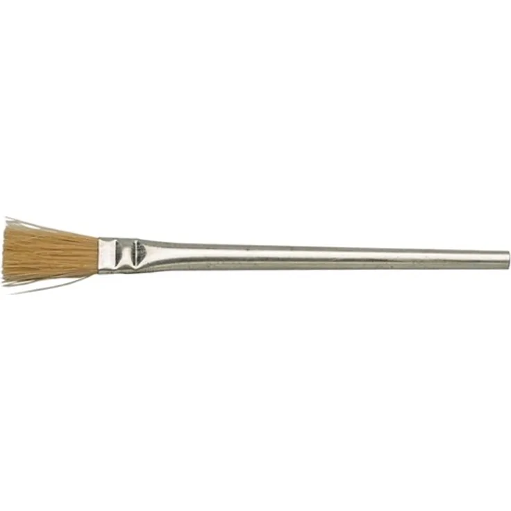Nölle Lötpinsel Länge 120mm Breite 12mm Naturborsten in konisch flacher Blechhülse