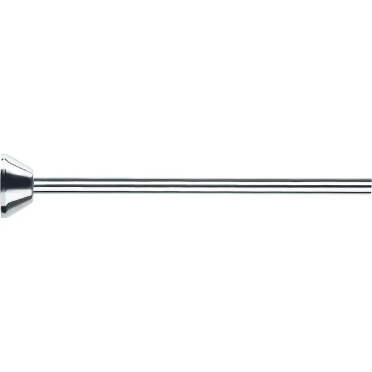 Spirella Teleskop Duschstange Duschvorhangstange, Teleskopstange Verstellbereich 125 - 220 cm, Ø12,7cm, Edelstahl - zum kleben oder bohren - mit passenden Duschvorhangringen – Bild 1