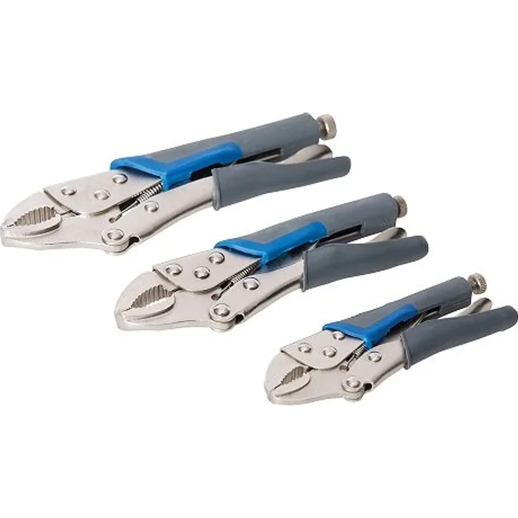 Silverline 675268 Gripzangen mit Weichgriff, 3-tlg. Satz 3-tlg.