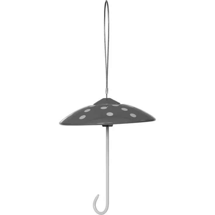 Xclou Meisenknödelhalter aus Metall-Meisenknödelspender in Silber/Anthrazit Haken & Halter, Silber-Antrazit, 14x14x34 cm