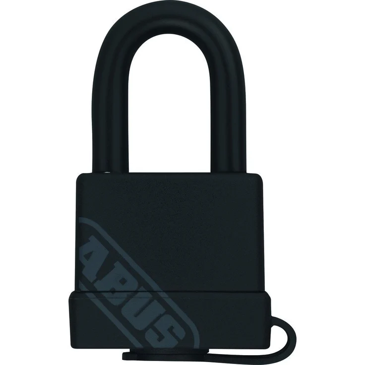 ABUS Messing-Vorhangschloss 70-35 mit Kunststoffmantel, schwarz, 53971 – Bild 1