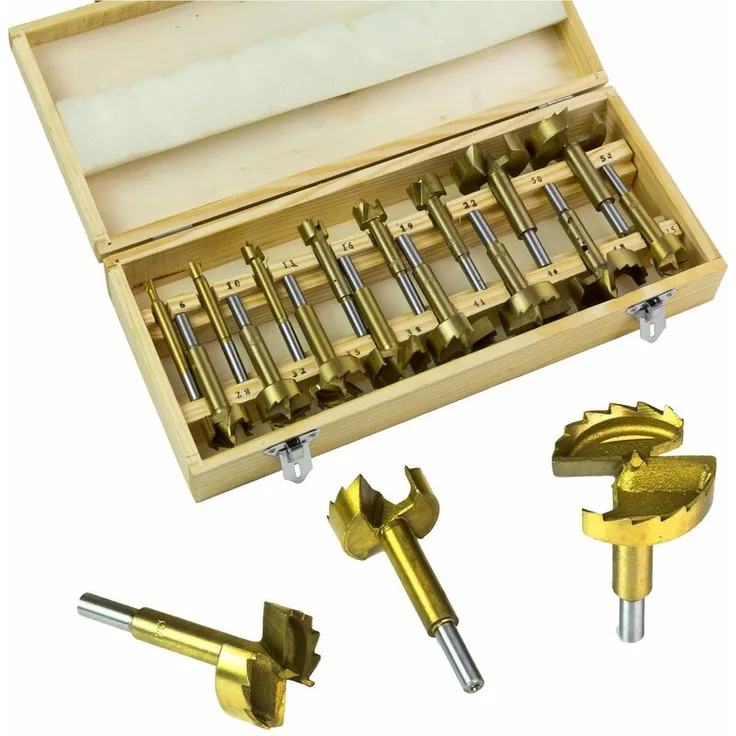 Dema - Forstnerbohrer Set 16tlg Holzbohrer Kunstbohrer Topfbohrer im Koffer