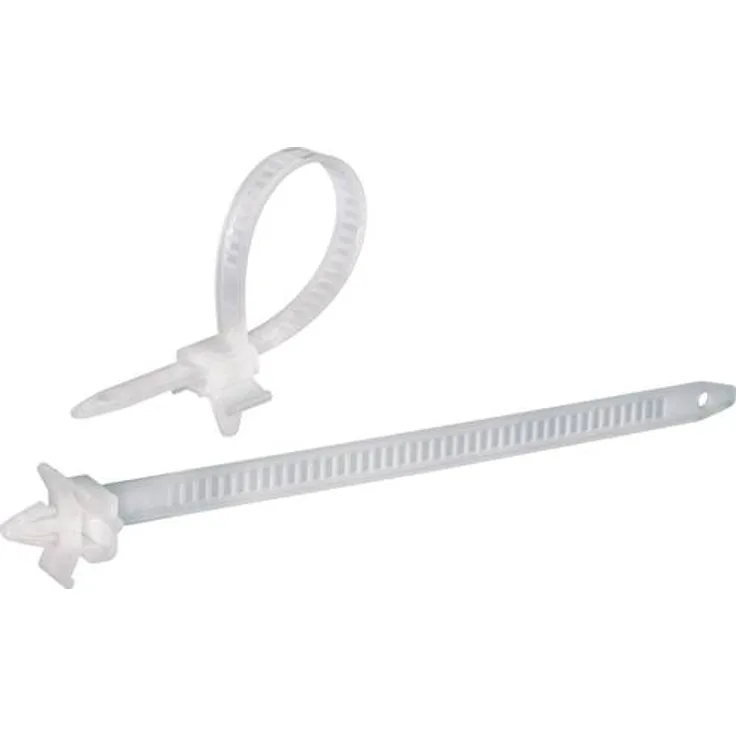 TRU Components 1592899 TC-PHV150203 Kabelbinder 150mm 7.90mm Natur mit Spreizanker 100St.