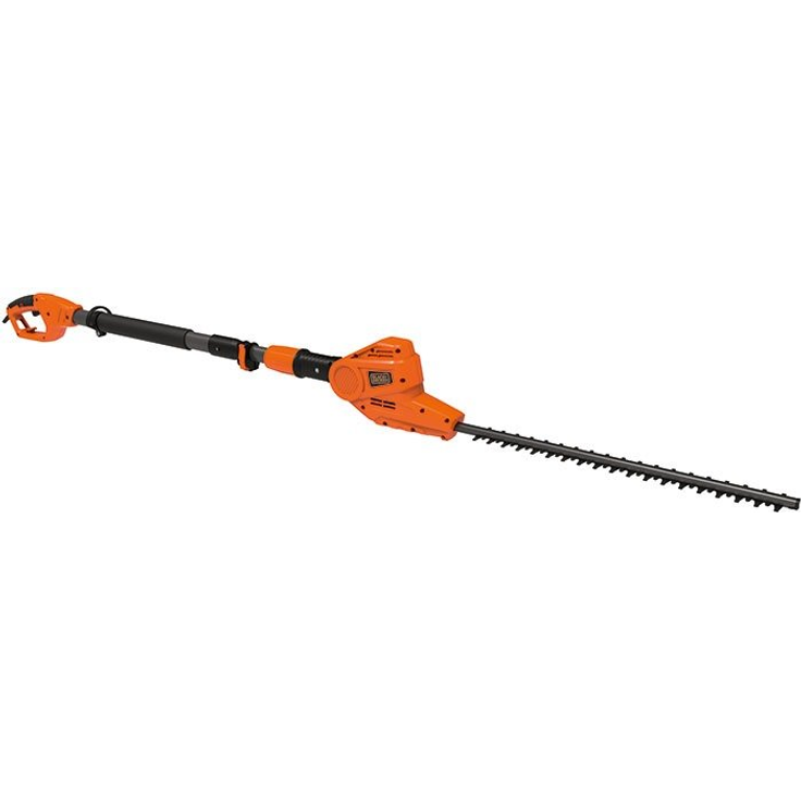 Black+Decker Elektro-Stabheckenschere (550W, Schwertlänge 51 cm, Schnittstärke 22 mm, Reichweite 4m, Hecken schneiden ohne Leiter, inkl. Messerschutzhülle + Schultertragegurt) PH5551