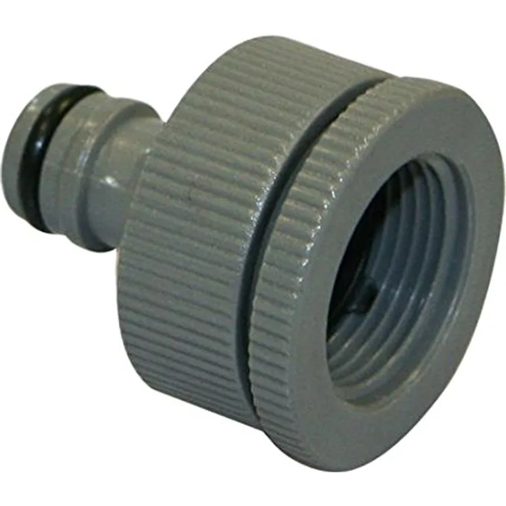 Xclou 346110 Schlauchanschluss für Wasserhahn - Schlauch Adapter mit Stecksystem Wasserschläuche, Grau, 4.5999999999999996x4x4 cm Bewässerungszubehör