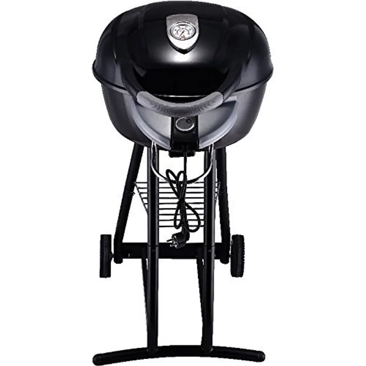 Syntrox Germany STG-2000W Elektrogrill Standgrill Kugelgrill Grillwagen BBQ Grill Balkongrill Terrassengrill Barbecue Balkon