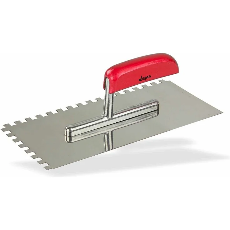 Dema - Zahnkelle Zahnspachtel Glättkelle Glätter Putzkelle Edelstahl Kelle gezahnt GK 8