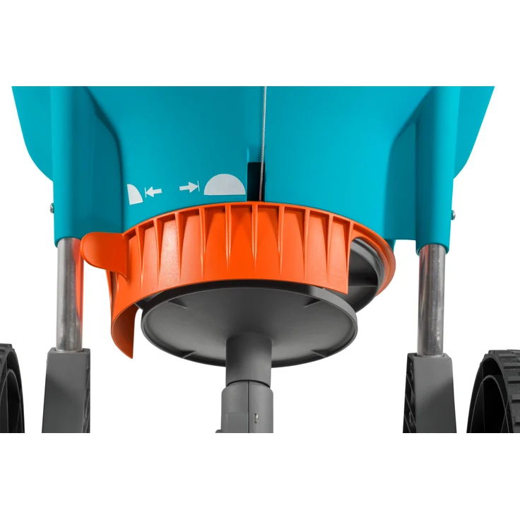 GARDENA Streuwagen XL: Universalstreuer zum Ausbringen von Dünger, Samen und Streusalz, 1.5 - 6 m Streubreite, für ca. 800 m² Rasenfläche, 18 l Fassungsvermögen, mit Verschlussschieber (436-20) – Bild 4