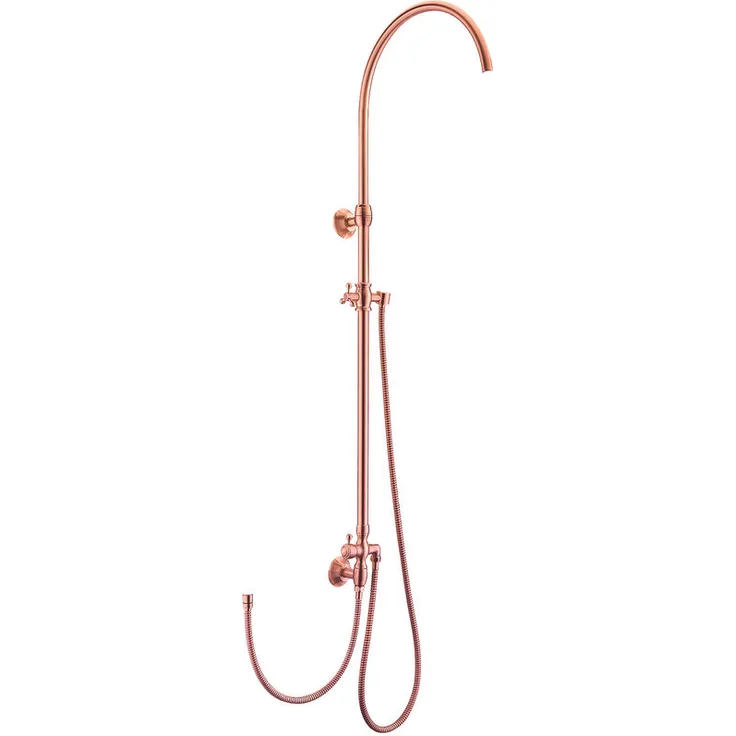 Paulgurkes - Duschsystem Aufputz Retro Kupfer Nostalgie Rote Bronze Regendusche