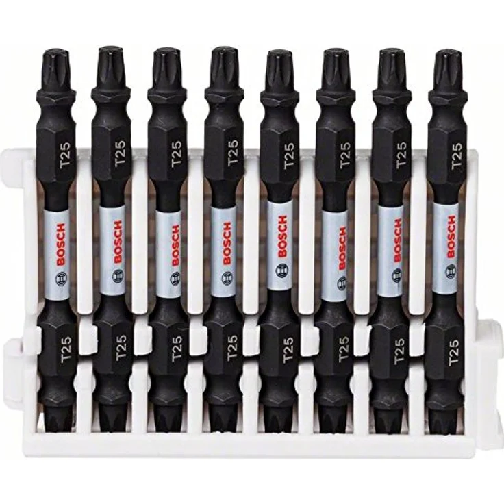 Bosch Professional Accessories 2608522340 Bosch Professional 8tlg. Doppelschrauber Set Torx (Impact Control, 8 x T25-T25 Bits-Länge: 65mm, Pick and Click) – Bild 1
