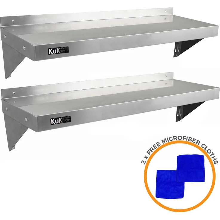 2 x KuKoo Gastro Wandregal 1250mm x 300mm