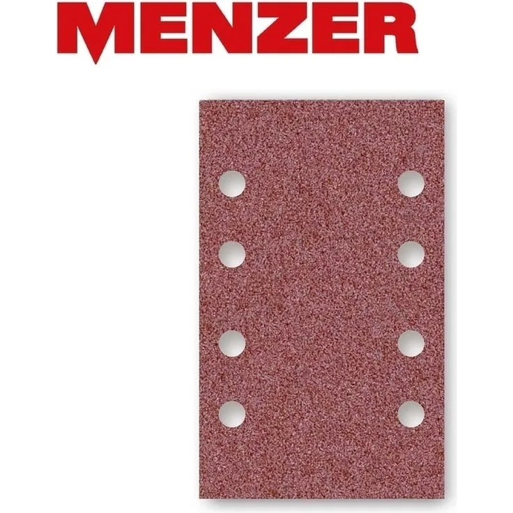 50 MENZER Klett-Schleifbögen f. Schwingschleifer, 133 x 80 mm - 8-Loch - K240 - Normalkorund