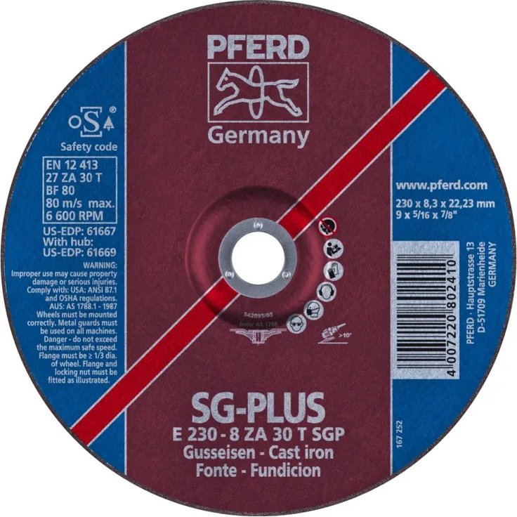 Pferd 62223747 Schruppscheiben E 230-8 ZA 30 T SGP