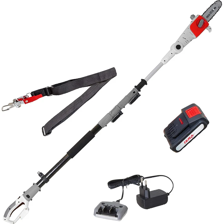 IKRA ICPS 2020 Akku-Teleskopastsäge (20 V - 2,0 Ah), 25 cm Schwertlänge, mit Akku und Ladegerät – Bild 1