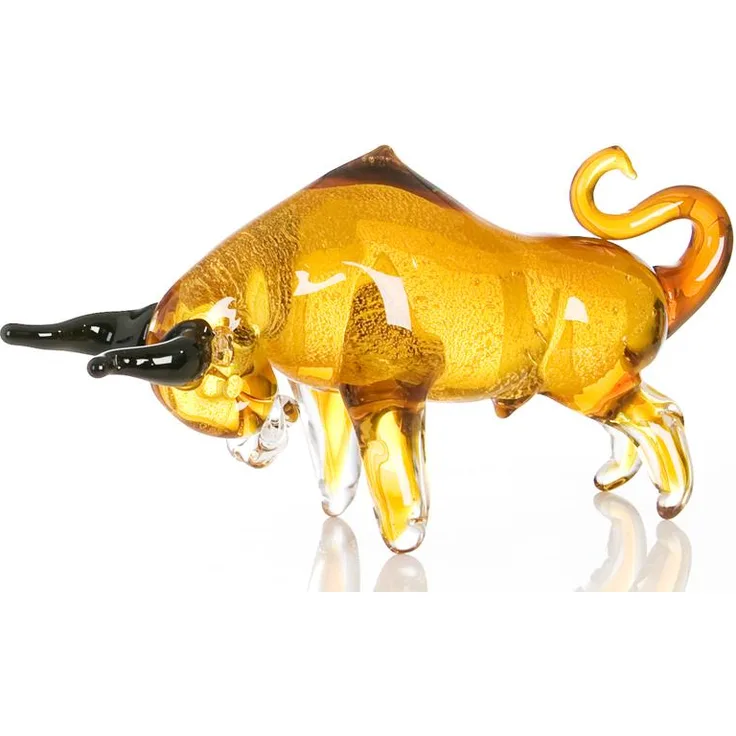 Casablanca Glasskulptur Stier braun,H.16cm L.33cm (BxHxT) 16 x 33 x cm
