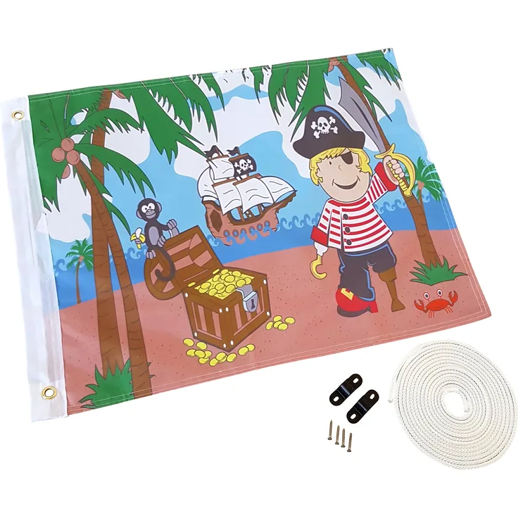 KERSA 81905 - Piratenflagge-Fahne für Kinder, mit Hiss-System