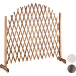 Relaxdays Rankgitter Holz, ausziehbar bis 200cm, Rankhilfe Kletterpflanzen, freistehend, Garten, Balkon, Terrasse, natur