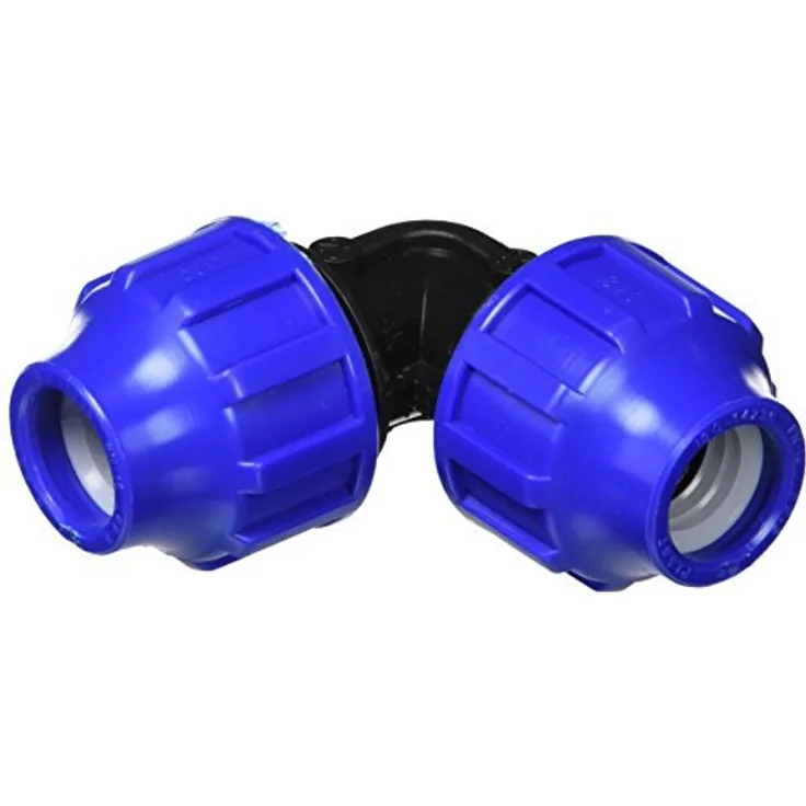 S&M 90-Grad-Winkelanschlussstück, 20 mm, Schwarz und Blau Bewässerungszubehör