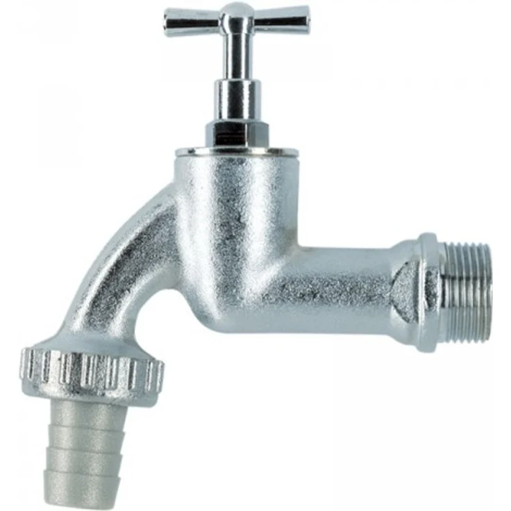 GARDENA Wasserhahn mit Schlauchverschraubung: Verchromter Wasserkran für Innen & Außen, 26.5 mm (G 3-4 Zoll)-Gewinde, für 19 mm (3-4 Zoll)-Schlauch (7331-20) Bewässerungszubehör – Bild 1