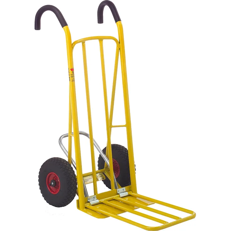 Ravendo 08502610 Multisackkarre mit ergonomischen, Griffen und Easy-Tip, Gelb RAL 1004