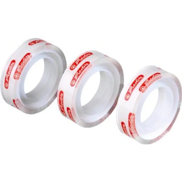 Herlitz 8735201 Klebefilm 10 m x 12 mm, transparent, 3 Stück