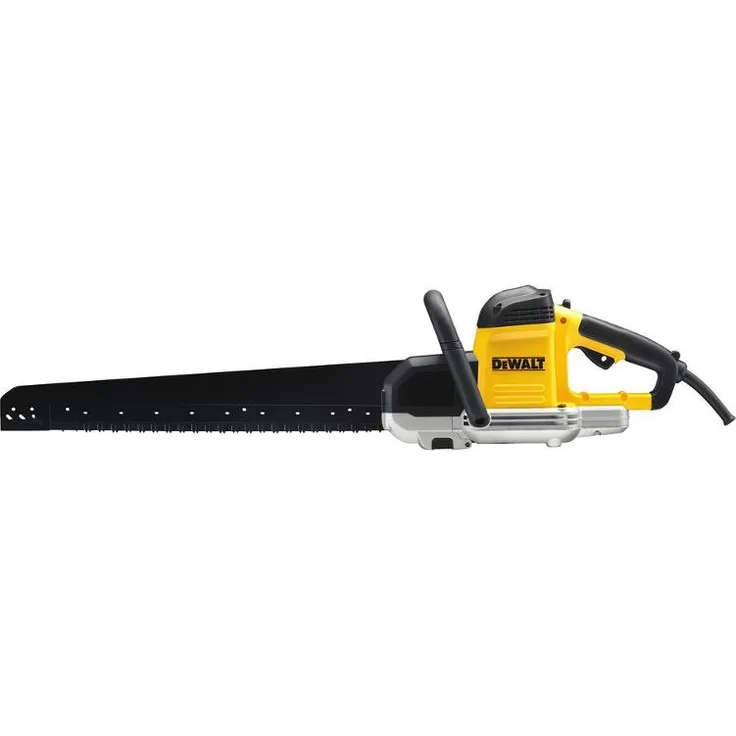 DeWalt Alligator Spezial-Säge (1700W für Hochlochziegel Mit 430 mm Schnittlänge und Doppelsägeblatt-System für präzise Schnitte selbst in Winkeln Inkl. HM Sägeblatt) DWE397