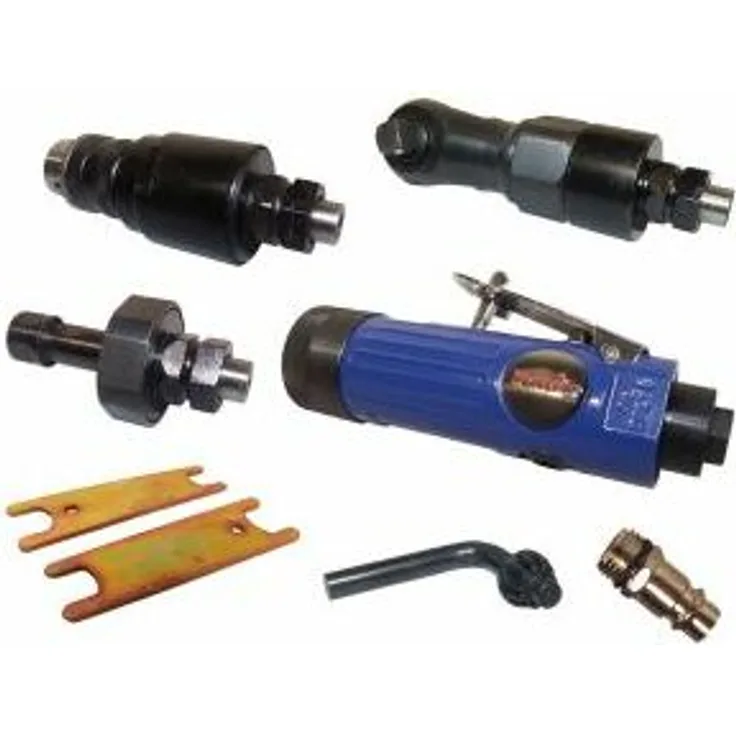 MAUK Druckluft Set Multitool Multifunktionswerkzeug 3 in 1 Stab Schleifer Ratsche Bohrer 6 bar 180 l-min 1-4 Zoll - Mauk