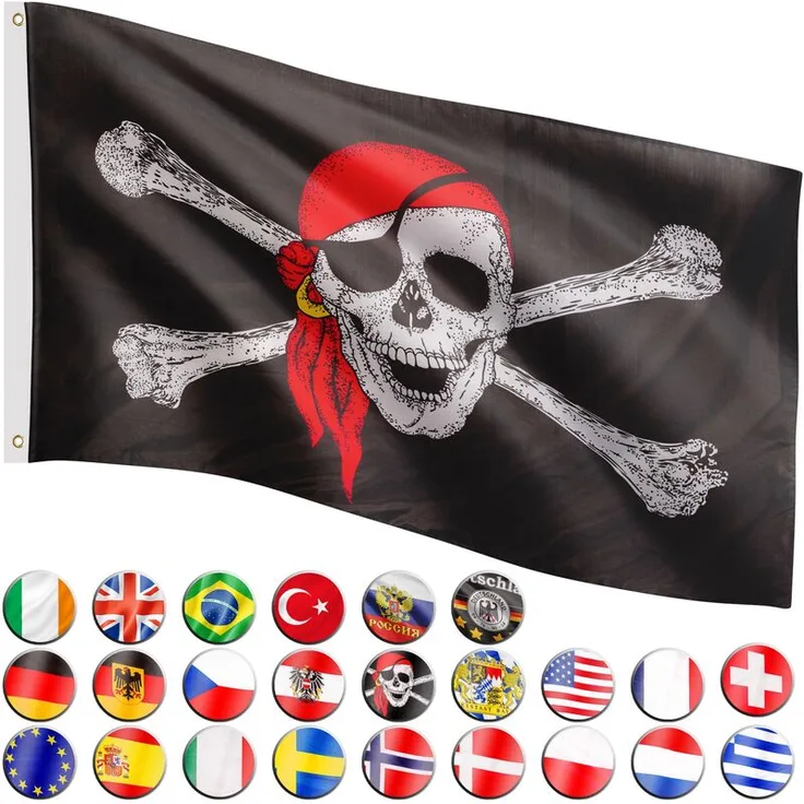  Fahne Jolly Roger Pirat Piratenflagge - Flagmaster