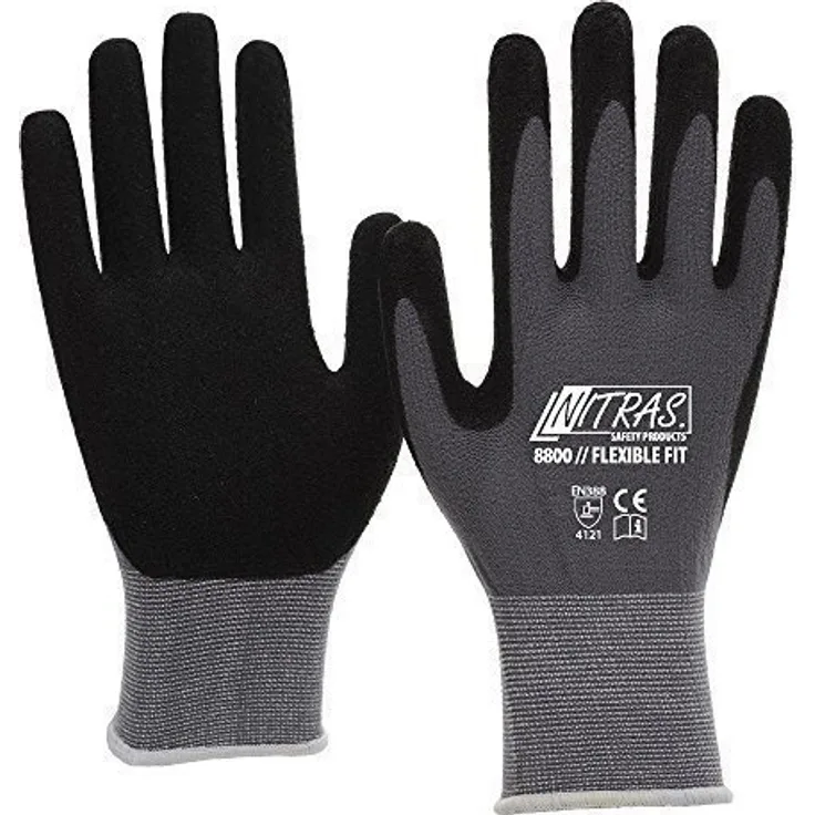 Nitras 8800 Herren-Schutzhandschuhe - Handschuhe für die Arbeit - EN 388 - XL