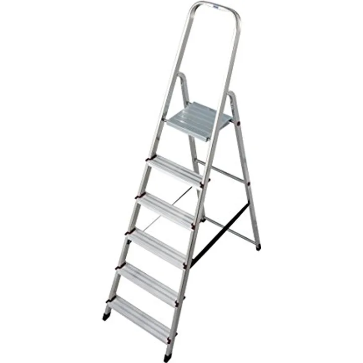Aluminium Stufen-Stehleiter Arbeitshöhe (max.): 3.20 m Krause 000736 Silber 5 kg Silber