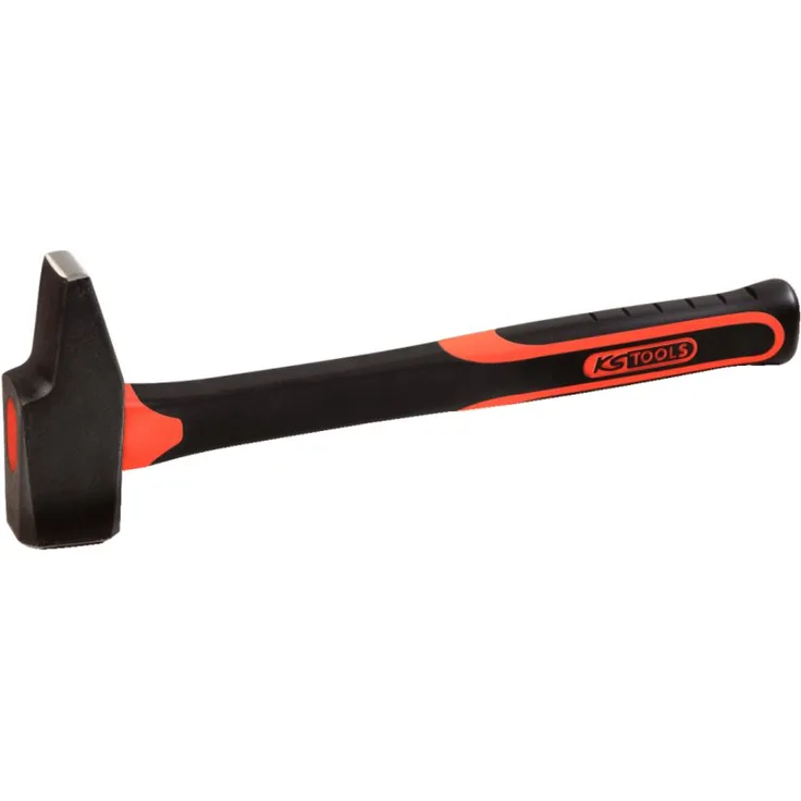 KS Tools 142.1151 Schlosserhammer, Fiberglasstiel, französische Form, 1500g
