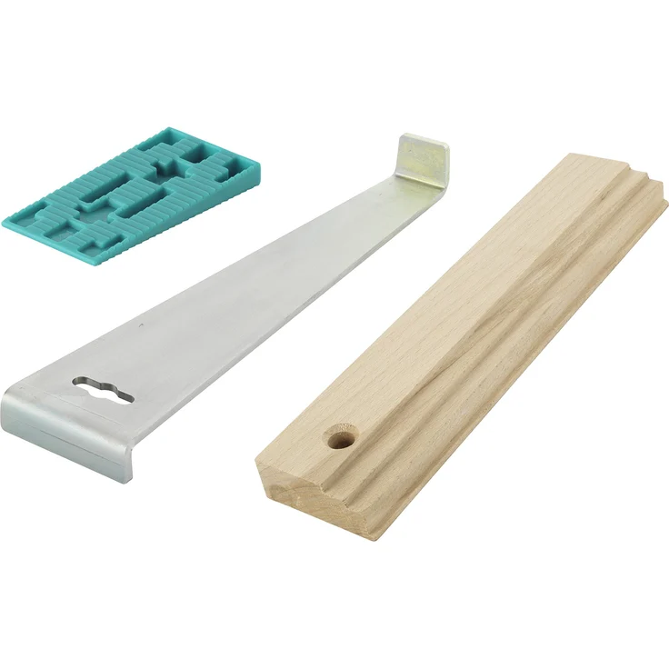 Wolfcraft 1 Verlegeset für Laminat Inhalt: 20 Abstandskeile 6930000, 1 Zugeisen 6927000, 1 Schlagholz 6929000, 6931000 - Preisvergleich – Bild 1
