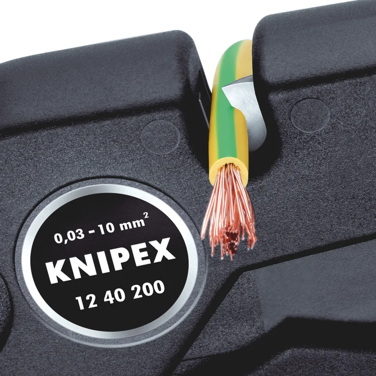 KNIPEX 12 40 200 SB Selbsteinstellende Abisolierzange 200 mm (in SB-Verpackung) – Bild 5