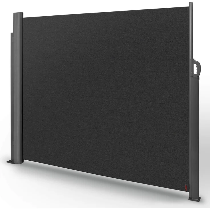 NOOR Seitenmarkise Exklusiv 180x350 cm Anthrazit I Der ideale Sichtschutz für Balkon, Terrasse & Garten I Sonnenschutz-Regenschutz-Windschutz inkl. Befestigungen I Imprägniert und wasserabweisend – Bild 1