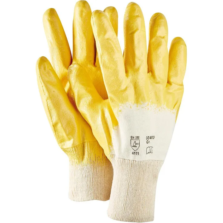 ASATEX Nitril-Handschuh 03400, gelb, Gr. 8 (12 Paar)
