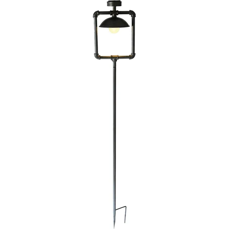 Solar-Leuchte Gwendoline, Metall, antik-schwarz, 160 cm hoch