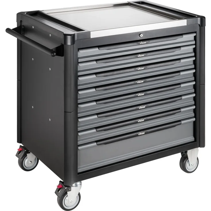 Vigor 1000 XD Werkstattwagen unbestückt976 x 686 x 1017 mm Edelstahl Arbeitsfläche (V4481-XD)