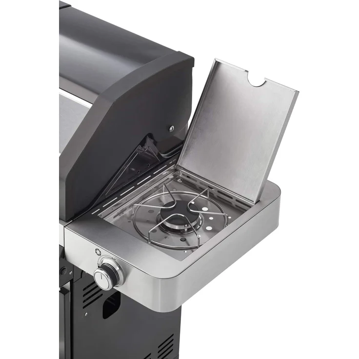 RÖSLE Gasgrill BBQ-Station VIDERO G4-S Vario+ Nero Schwarz, Grill mit 4 Edelstahlbrennern, extra Primezone und Seitenbrenner, klappbare Seitentische, VARIO+, pulverbeschichteter Stahl, Version 2021 – Bild 6