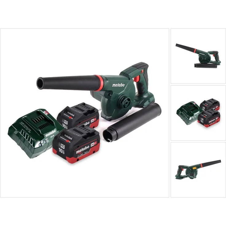 Metabo AG 18 Akku Gebläse 18 V plus 2x Akku 10,0 Ah plus Ladegerät Laubbläser