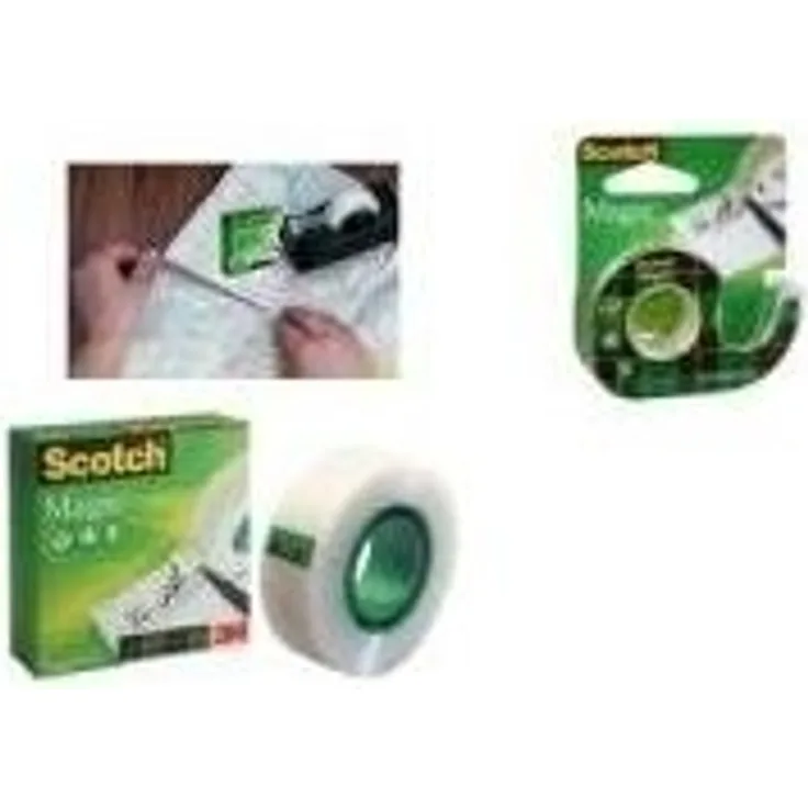 Scotch 8-1975C3-2 Einweg-Handabroller Magic Caddy Pack (7.5 m x 19 mm) transparent-grün - Preisvergleich
