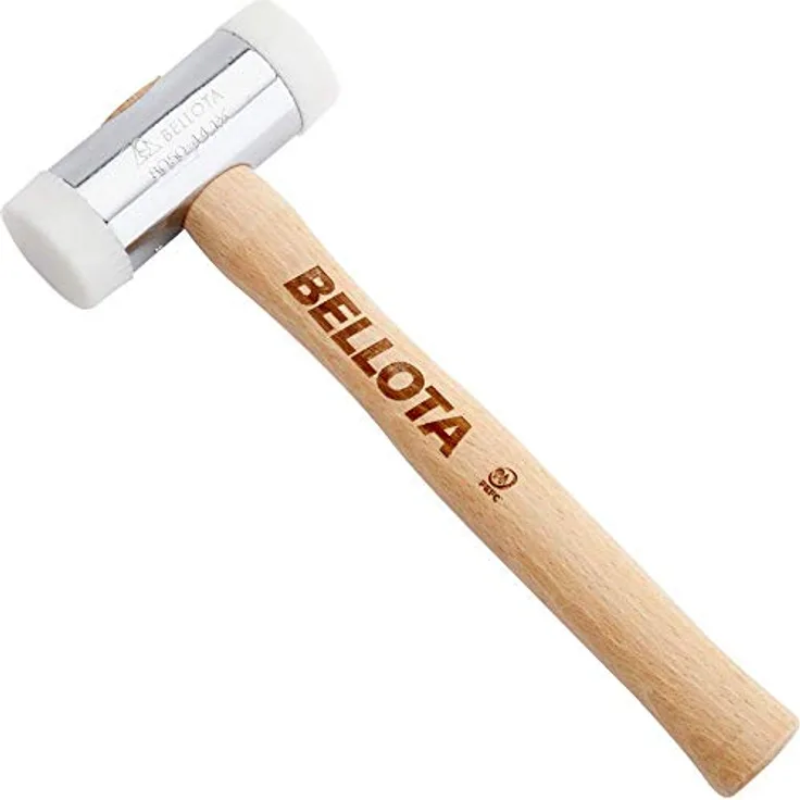 Bellota 8050-32 Hammer, Buchenholz-Griff, austauschbare Nylon-Bahnen, 32 mm