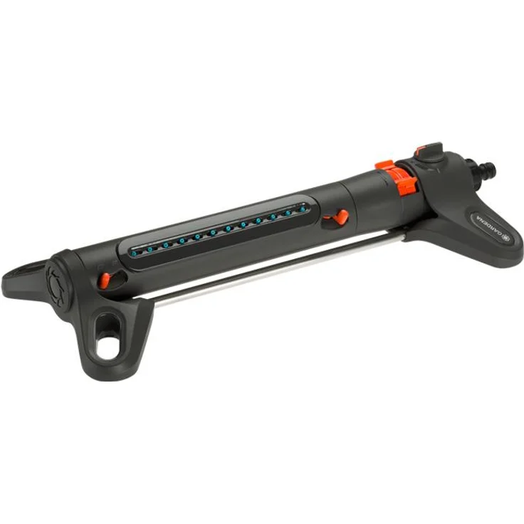 GARDENA Viereckregner AquaZoom S Regner zur Bewässerung von Flächen von 9 -max. 150 m², Reichweite 3 -max. 15 m, Sprengweite 3 -max. 10 m, integrierter Metallfilter (18710-20) – Bild 1