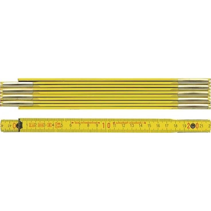 BMI 971900100 wooden-folding Rule, gelb, 1 m