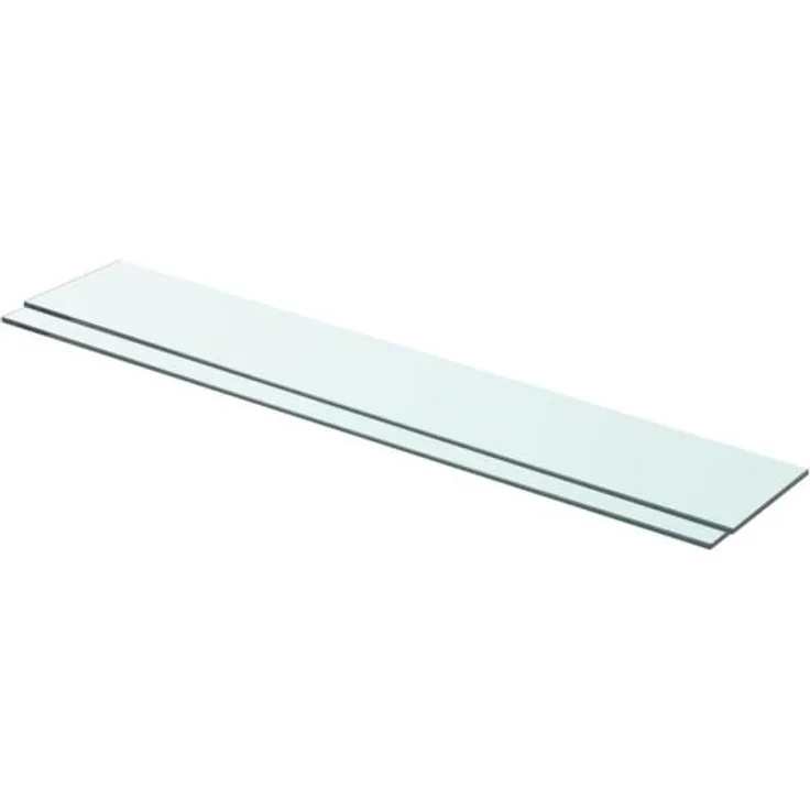 Regalböden 2 Stk. Glas Transparent 80 x 12 cm