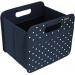 Meori Campingschrank Faltbox Classic Small Marine Blau-Punkte 32x265x275cm abwischbar stabil Polyester Picknick Party Grillen Meer See Camping Ausflug Reise Aufräumen Regal blau/gepunktet